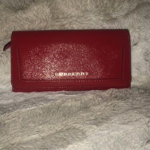 Burberry Bright Red Continental Wallet